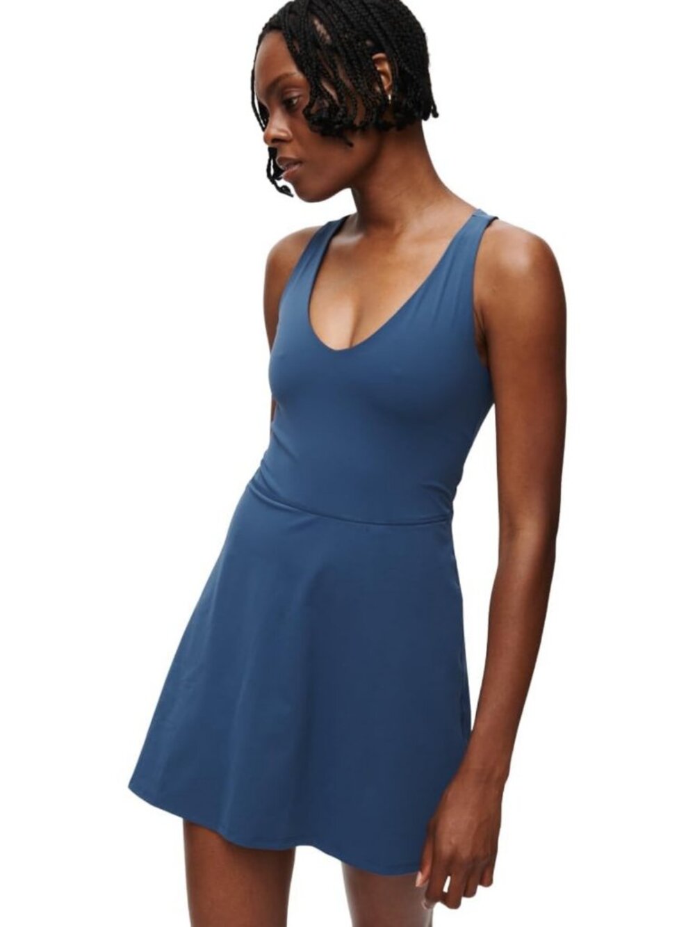 Lightweight Athletic Volley Dress with Built-in Shorts, Sweat-Wicking